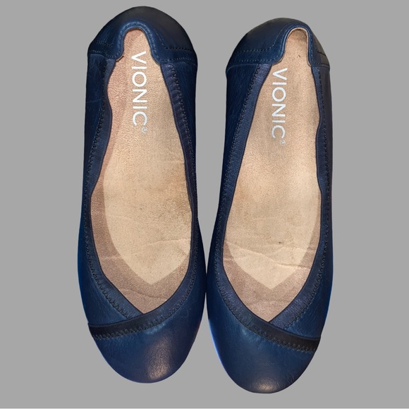 Vionic Shoes - Vionic Women's Caroll Flat Shoes, Blue, 6 M US Comfort Every Day Travel Casual